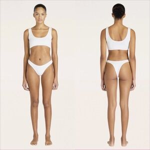 Aexae Magnum Cheeky Bikini Set White Size Small NWT $200